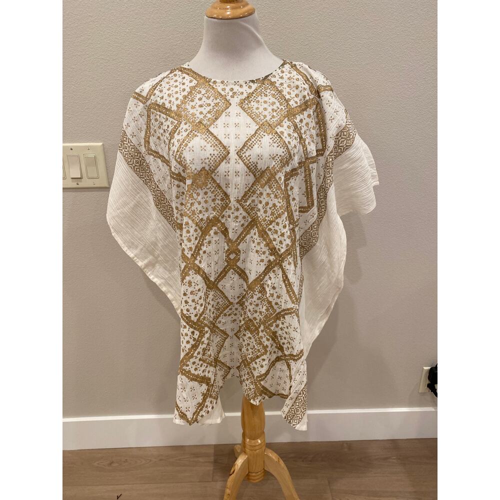Roberta Freymann Atria Kaftan Ora Gold One Size Swim Coverup NWT *Flaw